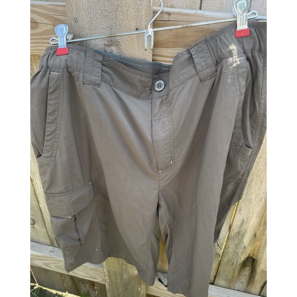 Mens Columbia Onmi-Shade Brown Shorts Medium 11 In Inseam